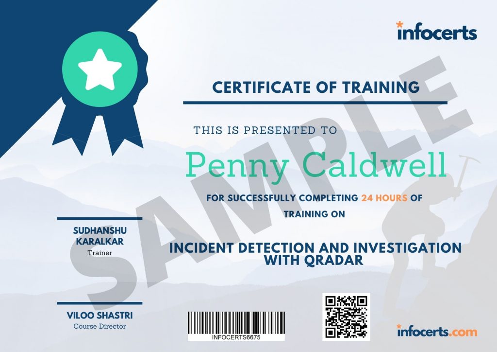 Sample Infocerts certificate