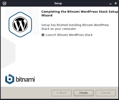 Wordpress installation on Linux is complete