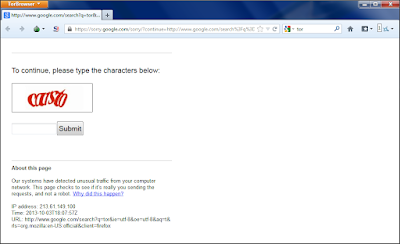 google detects tor
