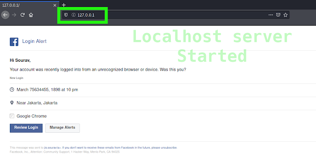 localhost server is started