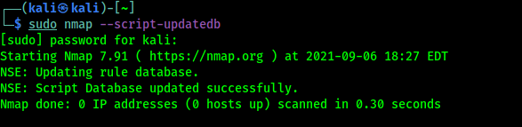 nmap script database update