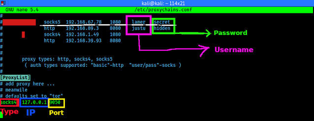 Proxylists configuration