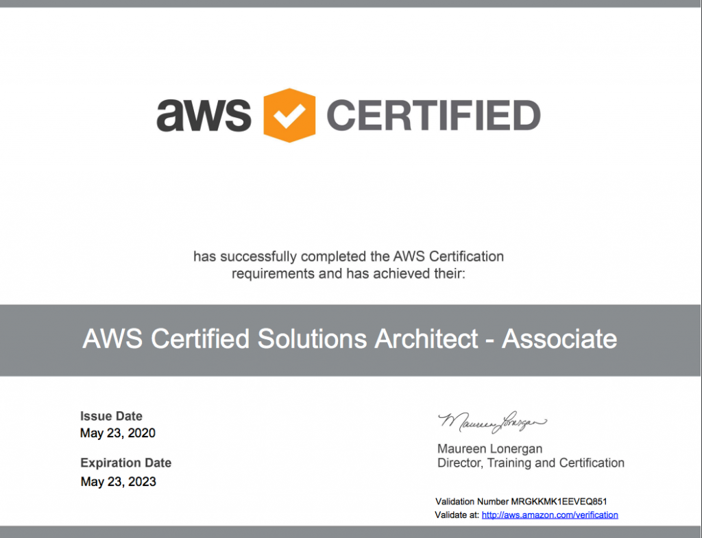 AWS Certified Solutions Architect – Associate Training - Infocerts LLP