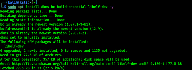 install dependecies on kali linux