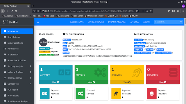 Mobile Security Framework Analysis Result