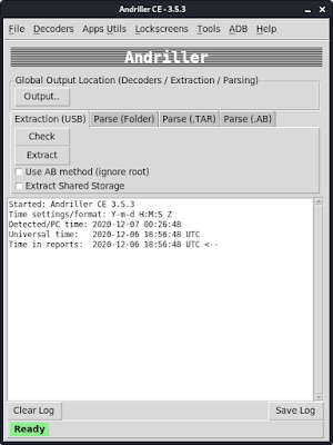 Andriller GUI on Kali Linux