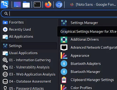 open settings manager