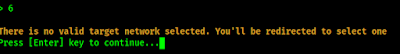 no network selected