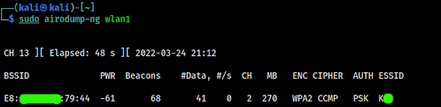 monitor mode scanning with tplink wn722n version 2