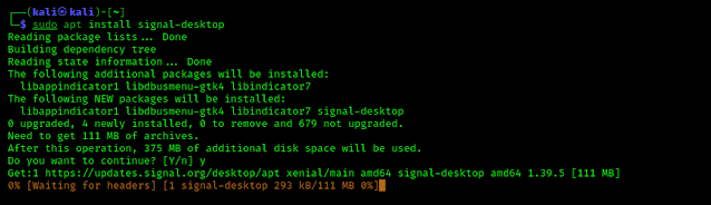installing signal on linux