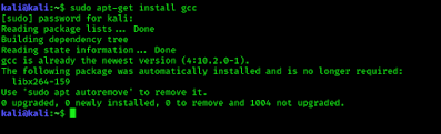 Installing GCC in Kali Linux