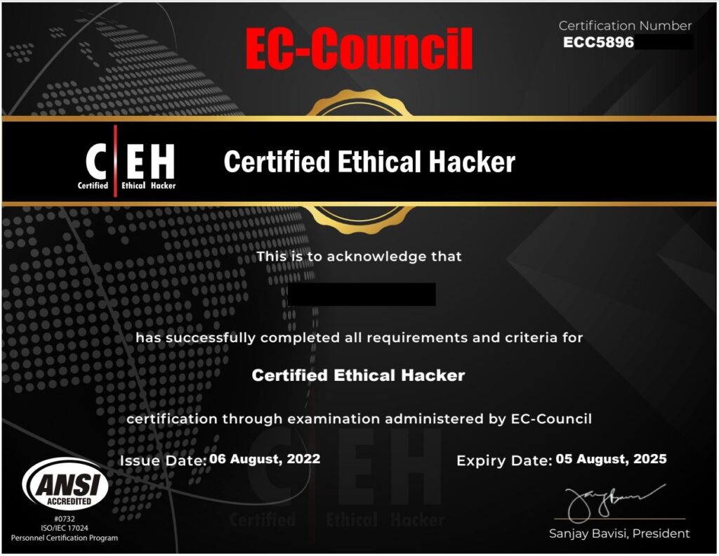 Certified Ethical Hacker | CEH Exam (312-50)